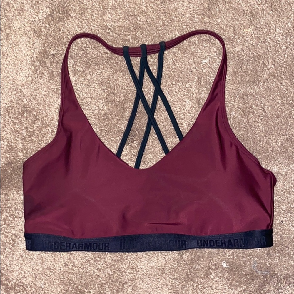Maroon under armour  sports bra